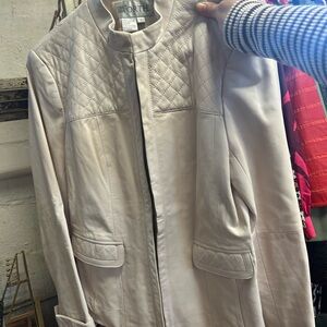 Worth Women's Quilted Cream Coat